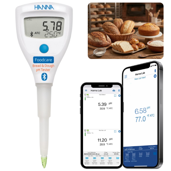 Hanna HI9810382 Ekmek ve Hamur pH Test Cihazı Bluetooth Bağlantılı