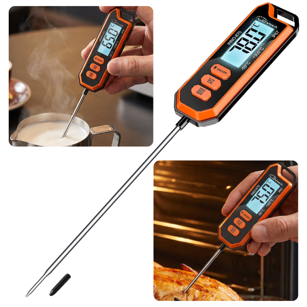 Loyka INNO-670 Su Geçirmez Saplamalı Dijital Gıda Termometresi 300°C IP67