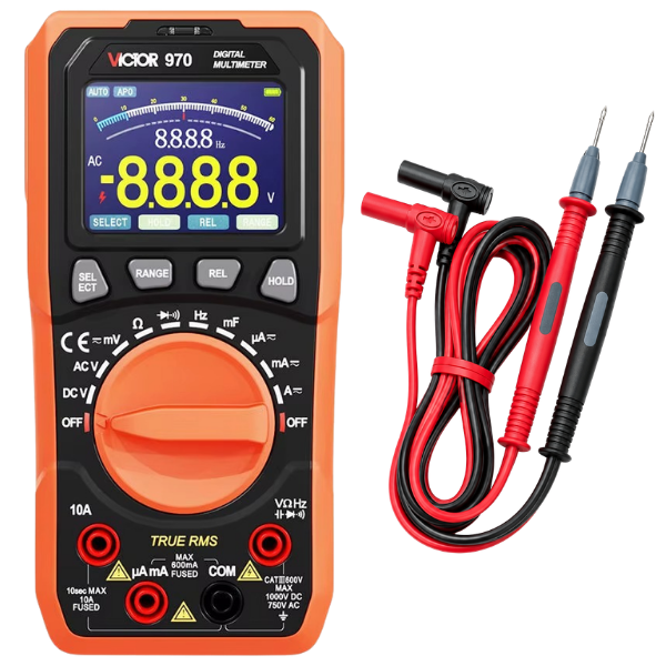 Victor 970 True RMS Renkli Ekran Dijital Multimetre