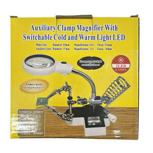 MG16126AC1 Ledli Büyüteçli Bord Tutuculu Havya Standı