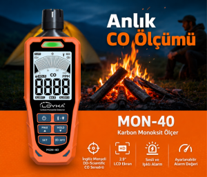 Loyka MON-40 Profesyonel Karbonmonoksit Ölçer – 0-1000 ppm CO Dedektörü