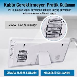 Loyka LCD200 JUMBO Büyük Ekranlı Dijital Duvar Saati