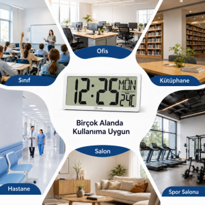 Loyka LCD200JUMBO Büyük Ekranlı Dijital Duvar Saati