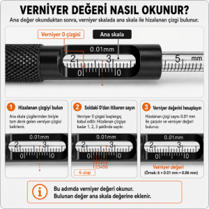 OEM KC-05 Konik Uçlu Delik Çap Ölçer | 0.1 - 5 mm