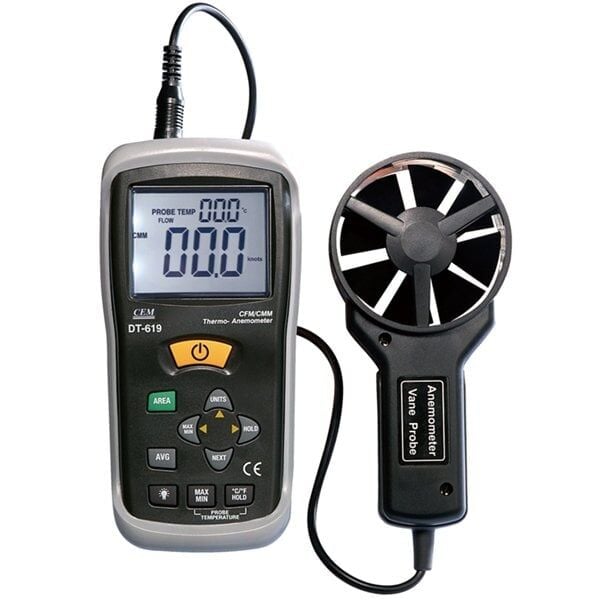 Cem Instruments dt 619 Cem DT619 Hava Hızı ve Debisi Ölçer