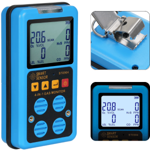 Smart Sensor ST8904 Taşınabilir 4’lü Gaz Dedektörü – O₂, CO, H₂S ve LEL