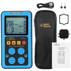 Smart Sensor ST8904 Taşınabilir 4’lü Gaz Dedektörü – O₂, CO, H₂S ve LEL