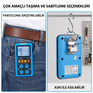Smart Sensor ST8904 Taşınabilir 4’lü Gaz Dedektörü – O₂, CO, H₂S ve LEL