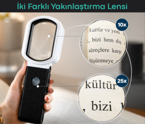 7018FX Katlanabilir ve El Tipi Işıklı Büyüteç – 10X / 25X