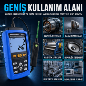 Tenmars TM-197 Dijital Gaussmetre – AC/DC 30.000 Gauss