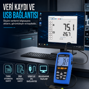 Tenmars TM-197 Dijital Gaussmetre – AC/DC 30.000 Gauss