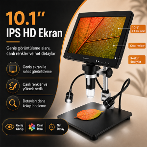 DM12A HDMI Bağlantılı Büyük Ekranlı Dijital Mikroskop | 1500X