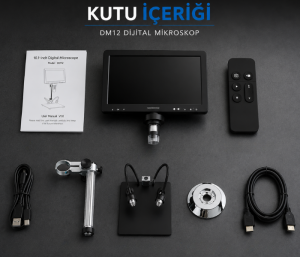 DM12A HDMI Bağlantılı Büyük Ekranlı Dijital Mikroskop | 1500X