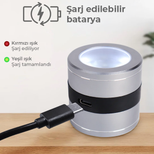 MG 8018 Ölçekli 10X Lup Büyüteç – Şarj Edilebilir LED ve UV Işıklı