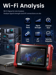 Noyafa NF-IPC728HSO Çok Fonksiyonlu CCTV Kamera Test Cihazı – 8K / 32MP, 8'' IPS, PoE, TDR, OPM ve VFL