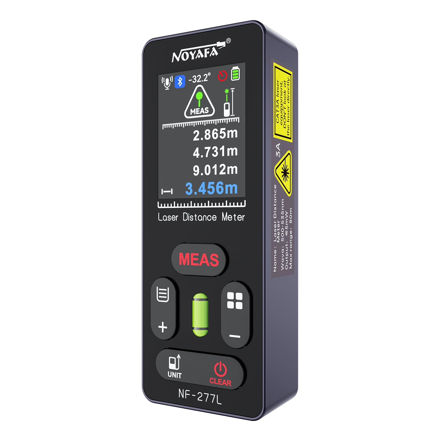 Noyafa NF-277L 100m Lazer Mesafe Ölçer Yeşil Lazer Profesyonel Dijital Metre