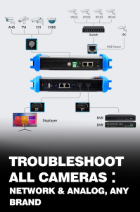 Noyafa NF-IPC722 Profesyonel CCTV Test Cihazı ve Ağ Analizörü – 7'' IPS Dokunmatik Ekran, 4K H.265, ONVIF, PoE, TDR ve OPM