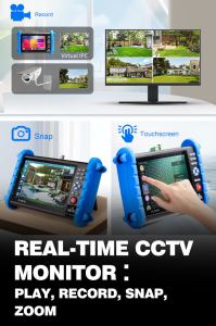 Noyafa NF-IPC722 Profesyonel CCTV Test Cihazı ve Ağ Analizörü – 7'' IPS Dokunmatik Ekran, 4K H.265, ONVIF, PoE, TDR ve OPM