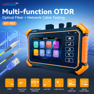 Noyafa NF-983 Çok Fonksiyonlu OTDR Test Cihazı – 1310/1550nm, OPM, VFL, 3km Ağ Kablo Testi ve 4'' IPS Dokunmatik Ekran