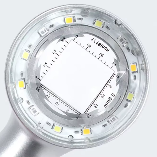 8690 8690 Skalalı Işıklı Büyüteç 30X Şarj Edilebilir | 4 Renkli Led