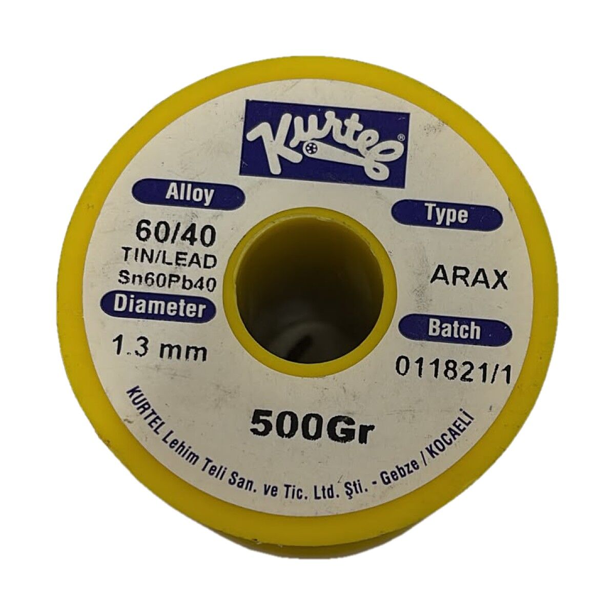 Kurtel 60/40 Lehim Teli 1,3 mm 500 g Sn60Pb40 ARAX Flux