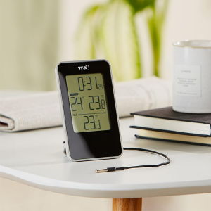 TFA 30.5048.01 Dijital Sıcaklık ve Nem Göstergesi | Kablolu Dış Sıcaklık Sensörlü
