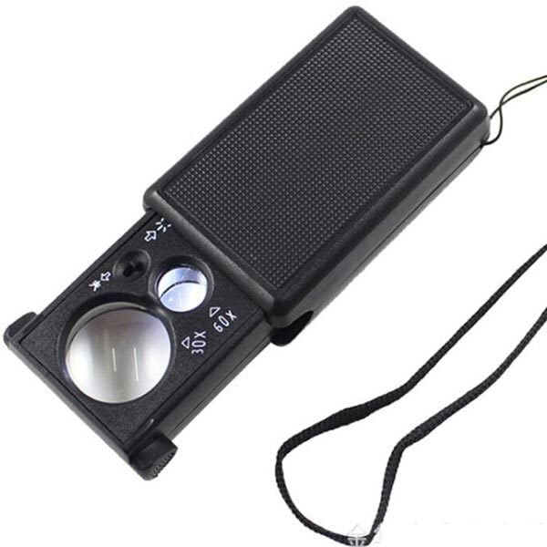 9881 mini-buyutec 9881 Mini El Tipi Büyüteç ''Mor Işıklı''