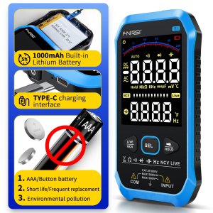 FNIRSI S1 Dijital Multimetre Otomatik Ölçüm 9999 TRMS Sayımı