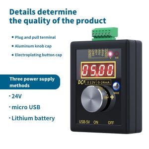 FNIRSI SG-002 4-20mA 0-10V Ayarlanabilir Akım-Gerilimi Simülatörü ve Sinyal Jeneratörü