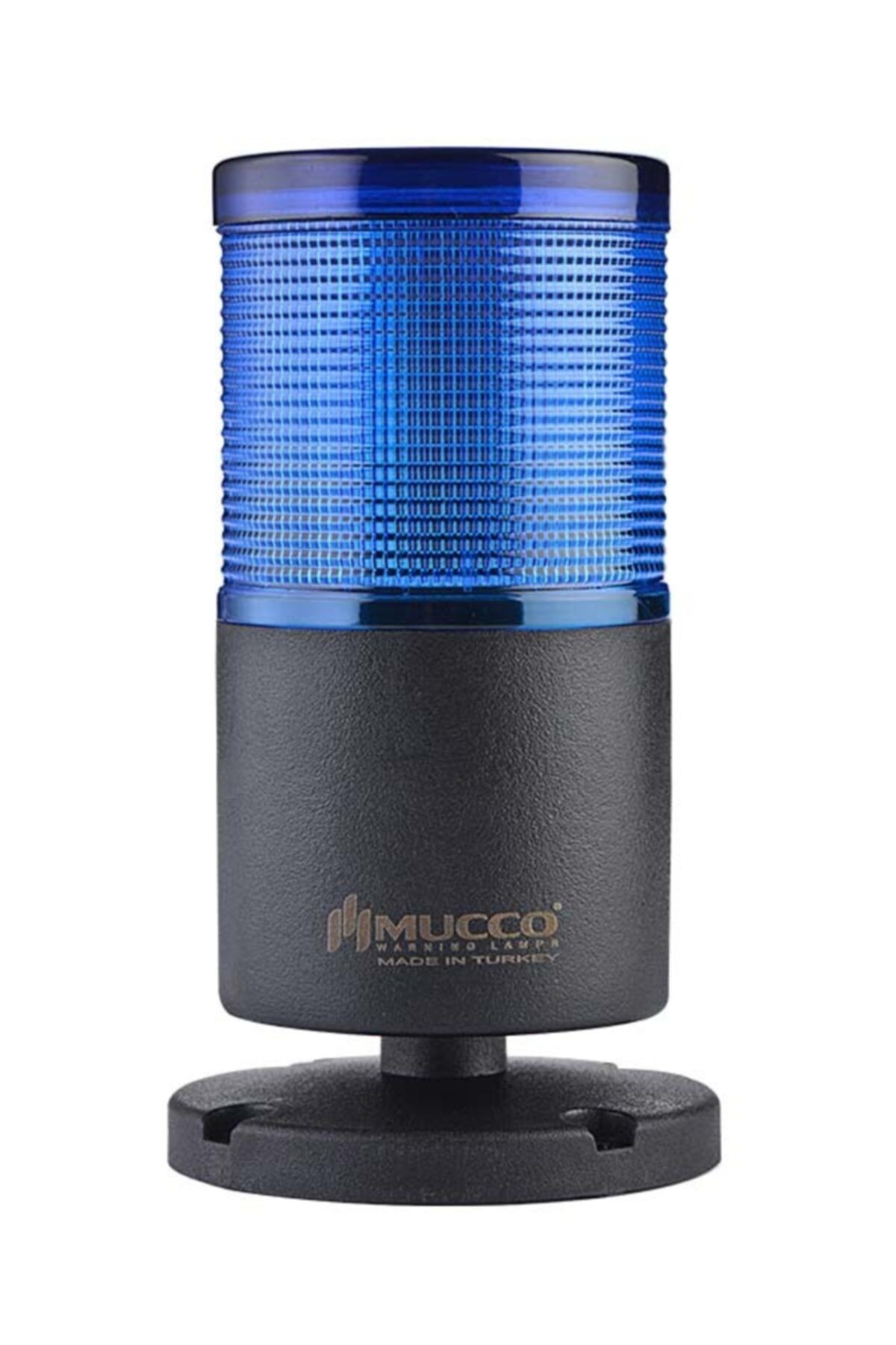 MUCCO SNT-7013-S1-4 1 Katlı Flaşör - Sabit Işıklı Kolon 12-24v Ac/dc Snt-7013-f1-mavi