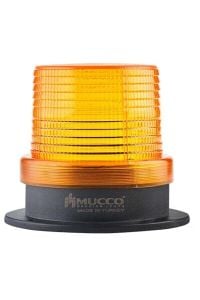 MUCCO SNT-915-B-3 90 Çap 5 Işık Modu 10 Melodili Power Ledli Buzzerlı 12-24v Ac/dc Sarı Tepe Lambası