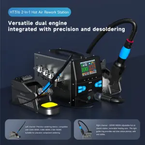 Aixun AX-HT316 (H316D) 1400W 2'si 1 Arada Akıllı Sıcak Hava ve Havya İstasyonu