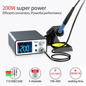 AiXun T3A-T245 200W Akıllı Dijital Havya İstasyonu (3 Uçlu)