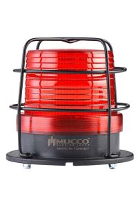 MUCCO SNT-910-KFS-1 90 Çap 5 Işık Modu Smd Ledli 12-24v Ac/dc Kafesli Kırmızı Tepe Lambası