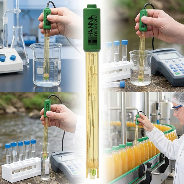 Hanna Instruments HI12300 Hanna HI 12300 PEI Gövdeli Dijital pH Elektrodu | Dayanıklı Saha Tipi