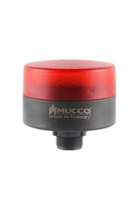 MUCCO SNT-MS715-SB-1 70 Çap Sabit Buzzerlı 24v/dc Mini Somun Bağlantılı Kırmızı Tepe Lambası