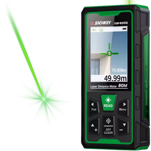 SNDWAY SW-80GQ Yeşil Lazerli 80 Metre Kameralı Lazermetre | Şarjlı ve IP68 Korumalı