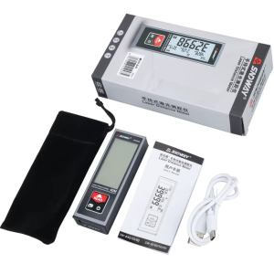 SNDWAY SW-B40 Geniş Yatay Göstergeli Metal Lazermetre | 40 Metre | Şarj Edilebilir