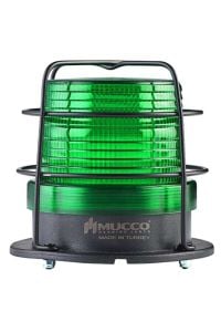 MUCCO SNT-925-KFS-2 90 Çap 5 Işık Modu Power Ledli 85-250v Ac/dc Kafesli Yeşil Tepe Lambası