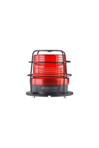MUCCO SNT-920-B-KFS-1 90 Çap 5 Işık Modu 10 Melodili Smd Ledli 85-250v Ac/dc Buzzerlı Kafesli Kırmızı Tepe Lambası