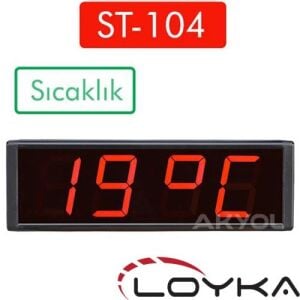Loyka st-104 Işıklı Termometre Saat
