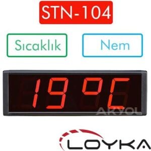 Loyka stn-104 Işıklı Termometre Saat (Sıcaklık+Nem+Saat)