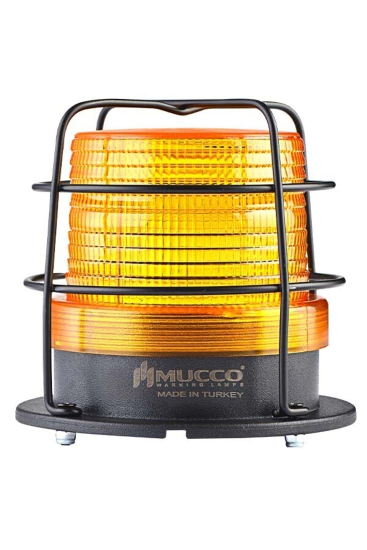 MUCCO SNT-925-KFS-3 90 Çap 5 Işık Modu Power Ledli 85-250v Ac/dc Kafesli Sarı Tepe Lambası