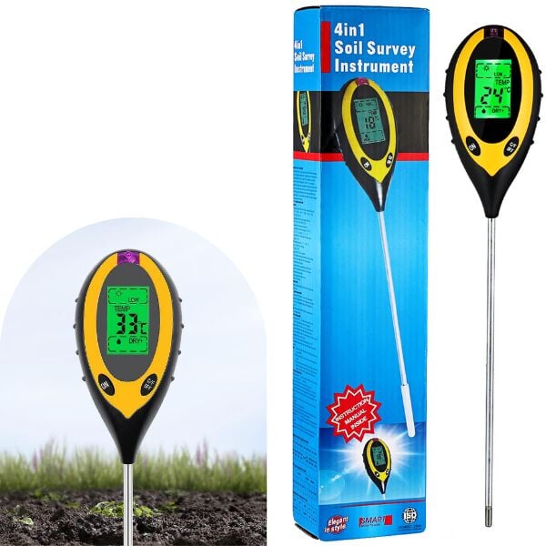 KCB kcb_300 KCB 300 Toprak Nem Ölçer, Ph Ölçer, Işık Ölçer ve Sıcaklık Ölçer