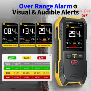 Fnirsi WMT-10 Temassız Endüktif Ahşap ve Duvar Nem Ölçer Higrometre